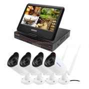 szsinocam SN-NVK-4004M10 4CH HD 720P 1.0 Mega Pixel 2.4GHz WiFi IP Bullet Camera 10,1-дюймовый ЖК-экран NVR Kit (черный)