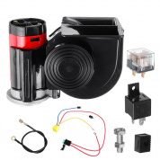 12V 150DB Loud Twin Snail Компактный Воздушный Рожок Черный Для Авто мотоцикл Грузовики Лодка