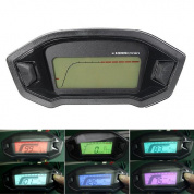 мотоцикл Цифровой спидометр Мотор LCD Одометр Семь подсветки