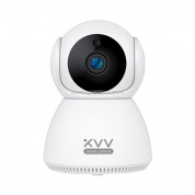 Оригинальная Xiaomi Youpin XiaoVV 1080P Smart PTZ-камера с разрешением 2 миллиона пикселей, поддержка инфракрасного ночного видения и обнаружения гуманоидов, голосовой домофон и пульт дистанционного управления, карта Micro SD 128 ГБ, вилка для США (белый)