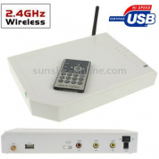 USB 2.0 2,4 ГГц беспроводной приемный 4-канальный мультиплексор (монитор) (белый)