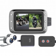 3.0inch 1080P Двойной Объектив 140 Широкоугольный камера мотоцикл Видеорегистратор Видеорегистратор с GPS
