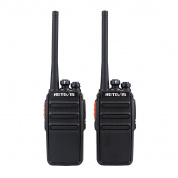 1 пара RETEVIS RT24 Частота EU PMR 446 / 400-470 МГц 16CHS Двухсторонний радиопродукты Walkie Talkie, штекер ЕС (черный)
