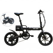 CMSBIKE F16 36 В 7.8AH 250 Вт Черный 16 дюймов Складной электрический велосипед 20 км / ч 65 км Пробег Интеллектуальная система с переменной