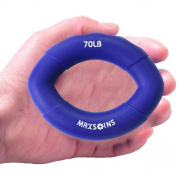 2 шт. Maxsoins MXO-009898 Силиконовые упражнения палец Устройство GRIP Устройство Оливковое Форма Реабилитационное Палец Прижимной аппарат, Спецификация: 70LB (синий)