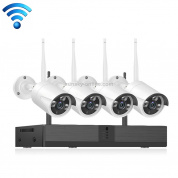 4CH 1080P 2.0 Mega Pixel IP66 Водонепроницаемый WiFi Bullet IP-камеры NVR наборы, поддержка ночного видения / обнаружения движения