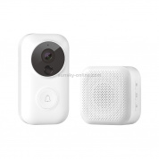 Оригинальный Xiaomi Youpin Dingling Smart WIFI Video Visual Дверной звонок с приемником дверного звонка, поддержка инфракрасного ночного видения, изменение голосового интеркома и просмотр видео в реальном времени (белый)