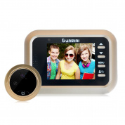 Danmini W8 2,4-дюймовый цветной экран 1.0MP Камера видеонаблюдения Не беспокоить глазок, поддержка TF-карты (32 ГБ макс.) / Ночное видение (золото)