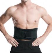 Webbiz Дышащий пояс Naial Beet Filtlefting Fitness Steel Plate Back Поддержка ремня, спецификация: L (черный)