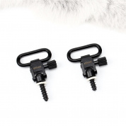 Охотничий 2Pcs 1 дюймов QD Быстросъемный строповый адаптер Черный Super Sling Поворотный набор для тактических охотничьих принадлежностей