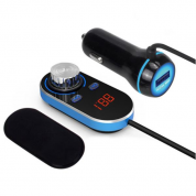 Авто зарядное устройство для Iphone Samsung Bluetooth Fm Transimittervs Hands Free LCD USB