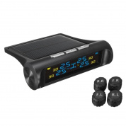 Солнечная LCD TPMS Давление в шинах Монитор Система Авто Беспроводная с 4 внешними Датчик