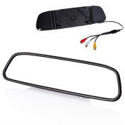 Зеркало заднего вида с камерой DC 12V 3W 4.3 дюймов LCD Поддержка DVD