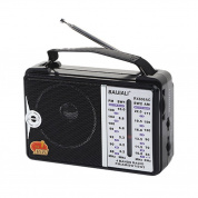 BAIJIALI RX606AC Retro Full Band Radio Большая громкость звука Беспроводной Bluetooth-аудиоплеер (черный)