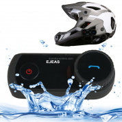 EJEAS E2-1200 1200m IP65 Водонепроницаемый 4-х пользовательский соединительный элемент Bluetooth-гарнитуры с несколькими переговорными устройствами для мотоциклетного шлема (черный)