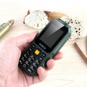 GOFLY T320 1.77 дюймов 1800mAh Фонарик FM MP3 Внешний аккумулятор Двойная SIM-карта Outdooors Мини-телефон - Черный