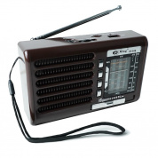 BAIJIALI PX-54U Коричневый многодиапазонный ретро-указатель Радио USB Plug In Card Radios