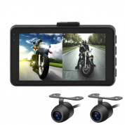 MT22 1080P + 720P мотоцикл Видеорегистратор Видеорегистратор камера Dash Cam Full HD Вид спереди сзади