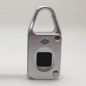 USB-зарядка Противоугонная электронная интеллектуальная блокировка отпечатков пальцев, поддержка до 10 отпечатков пальцев (серебристый)