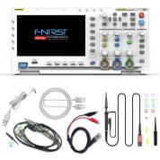 FNIRSI 1014D + P4100 Датчик 2 в 1, двухканальный цифровой осциллограф с полосой пропускания 100 м, генератор сигналов дискретизации 1GS, вилка стандарта США