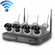 4CH HD 720P 1.0 Mega Pixel 2.4GHz WiFi IP Bullet Camera + комплект сетевого видеорегистратора