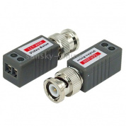 2 шт. 1 канал Passive Video Balun UTP BNC CAT5 трансивер (серый)