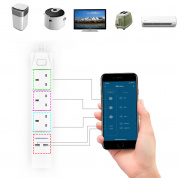 DHEKINGD D802 Smart WIFI APP для управления удлинителем с 3 розетками в Великобритании Разъем 2 USB для быстрой зарядки Разъем App Control Рабочая розетка пита