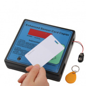 Копировальный аппарат / дупликатор RFID-карт 125 кГц с записываемой RFID-картой и связкой ключей (автономная работа) (черный)