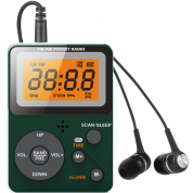 QL-06 Портативное двухдиапазонное радио с цифровым дисплеем FM/AM, стиль: версия для США (темно-зеленый)