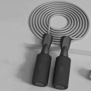 2 шт. Dual-Use PVC пропуская веревка для взрослых и детей, стиль: длинная веревка (черный)