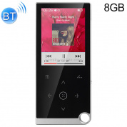 E05 2.4-дюймовая сенсорная кнопка MP4 / MP3 Mush Music Player, поддержка электронной книги / будильник / отключение таймера, емкость памяти: 8 ГБ Bluetooth версия (серебристый серый)