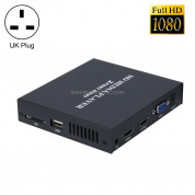 2 порта HDMI HD Player 1080P Boot Автоматическая циркуляция Рекламная демонстрационная машина Дистрибьютор Расходомер кода, вилка для Великобритании