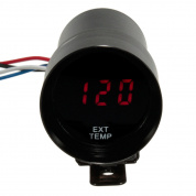 Измеритель температуры выхлопных газов Цифровое считывание Дисплей 12V 37mm Mini Micro Red LED