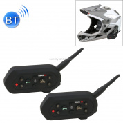 2 PCS E6 1200m Водонепроницаемые ветрозащитные гарнитуры Bluetooth для мотоциклетного шлема, максимальная поддержка: шесть всадников