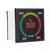 SINOTIMER N-72V Индикатор напряжения переменного тока Квадратный проигрыватель со светодиодным цифровым дисплеем Вольтметр