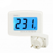 Цифровой Voltmeter ЖК-дисплей ЖК-вольтметра Электрический счетчик Voltmeter Тип (Plug 220V ЕС)