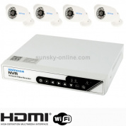 szsinocam 4CH 720P RJ45 NVR HDD цифровой видеорегистратор с 4 x 1/4-дюймовыми 1.0MP CMOS-камерами, поддерживает выход VGA и HDMI / 3G / WiFi
