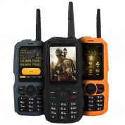 A17 3G Сеть WI-FI 2800mAh IP68 Водонепроницаемы Домофон Zello PTT Android GPS Bluetooth-гарнитура Телефон - Черный