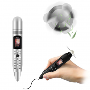 SERVO K08 0,96 дюймов 1100mAh Электрический вентилятор Bluetooth Dialer Волшебный Голосовая две Сим-карты с записью Ручка Мини-телефон - Красный