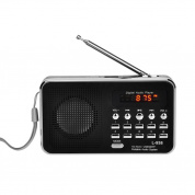 Перезаряжаемый FM-радио L-938 поддерживает воспроизведение MP3 с карты (черный)