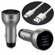 HUAWEI AP38 Quick Charge Авто зарядное устройство для быстрой зарядки Dual USB + Type C кабель