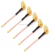 5 PCS RG178 Ufl / IPX / IPEX к SMA Женский кабель с оплеткой, длина: 5 см