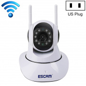 ESCAM G02 720P 1/4 дюйма PTZ WiFi IP-камера, поддержка обнаружения движения / ночного видения, ИК-расстояние: 8 м (штепсельная вилка США)