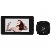 N7 4,5-дюймовый экран 1080P HD Ночное видение Обнаружение движения Умный кошачий глаз Видео дверной звонок (черный)