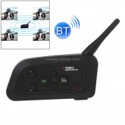 V4-1200, 1200 м, водонепроницаемые ветрозащитные гарнитуры Bluetooth для мотоциклетного шлема, максимальная поддержка: четыре водителя по системе Bluetooth (черный)