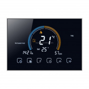 BHT-8000-GC Контроллинг Вода / Газ Котел отопления Энергосберегающие и экологически чистые Smart Home Negative Дисплей LCD экран Круглый комнатный термостат без Wi-Fi (черный)