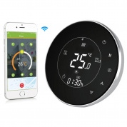MoesHouse BHT-6000-GCLW Термостат с водяным / газовым котлом Подсветка WIFI 3A Еженедельно программируемый LCD сенсорный экран работает с Alexa Google Home - Черный