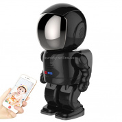Difang DF- Y006 720P Интеллектуальная роботизированная беспроводная камера HD Night Vision Wifi Network Phone Remote Home Monitor (черный)