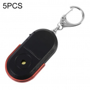 5 PCS портативный Anti-потерянный сигнал тревоги Key Finder беспроводной Whistle Sound LED Light Locator Finder (красный)