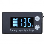 Цифровой дисплей DC Voltmeter Lead-Acid Litthium Actulet Meter, цвет: белый+температура
